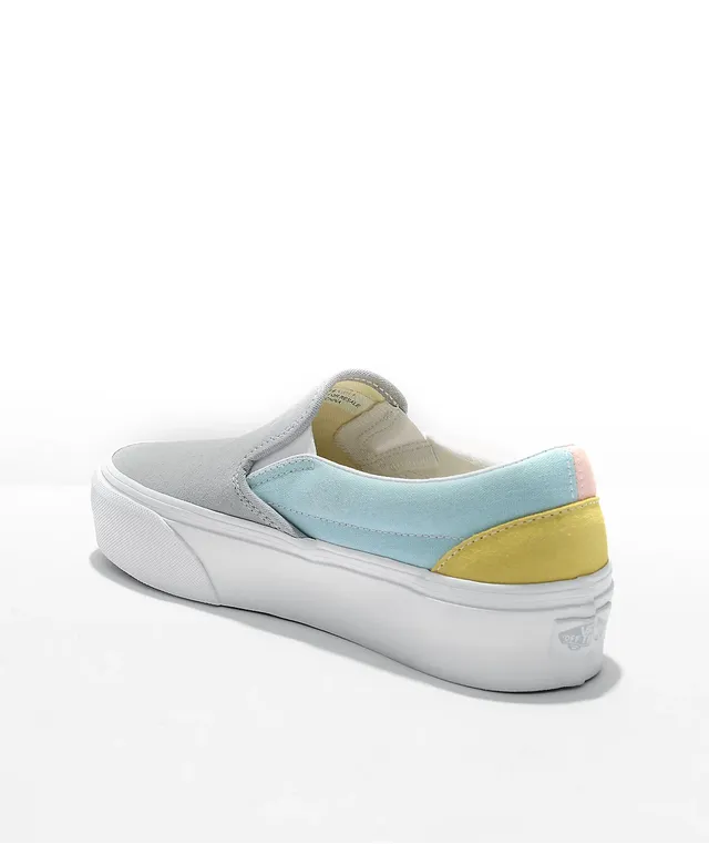 Vans slip on color block stripe sneakers store