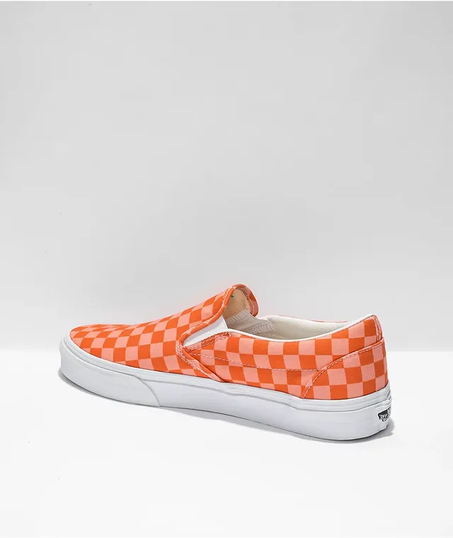 Vans peach checkerboard outlet