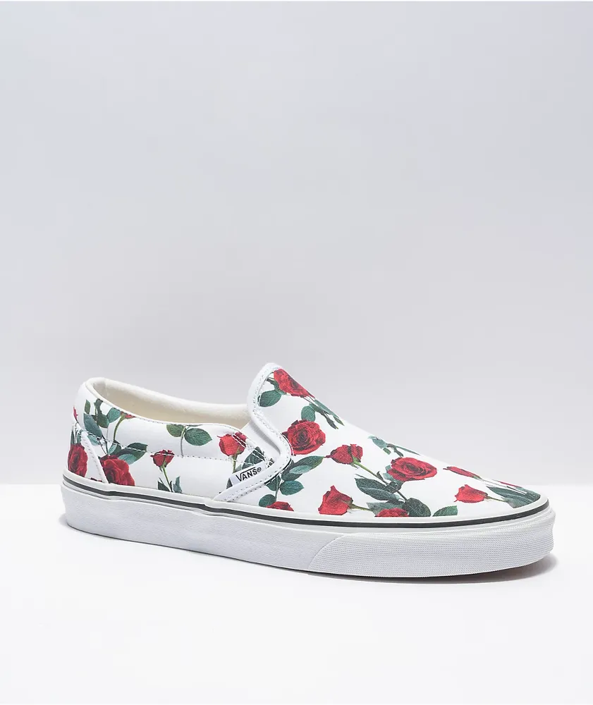 White vans with red roses top