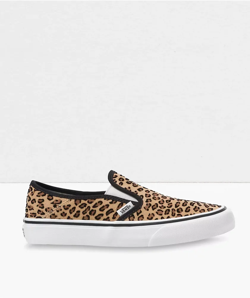 Leopard vans hotsell slip ons
