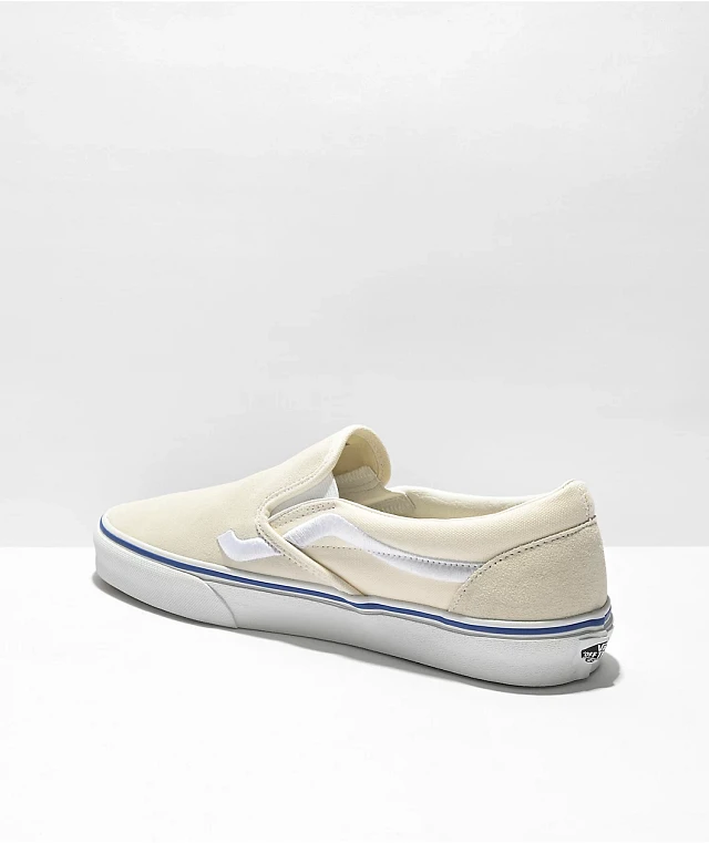 Vans Slip On Side Stripe Marshmallow Skate Shoes CoolSprings