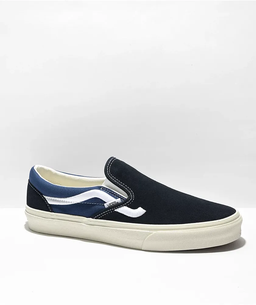 Striped vans outlet slip ons