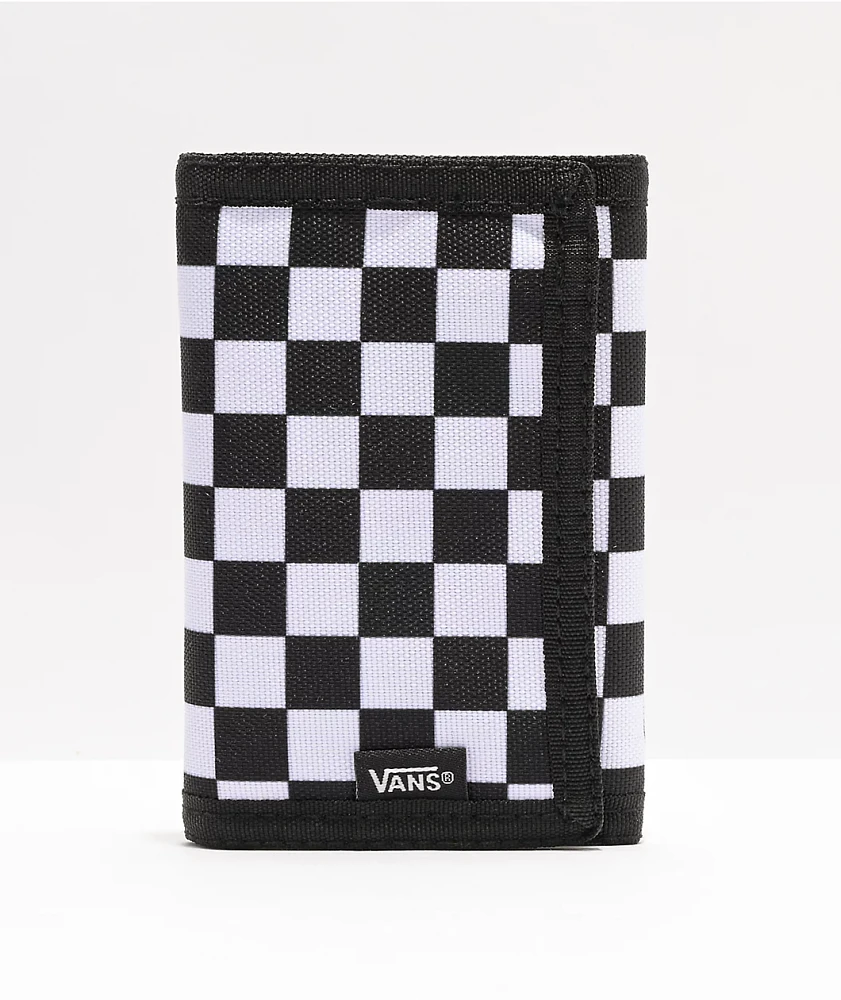 Vans Slipped Black & White Checkered Trifold Wallet | Hamilton Place