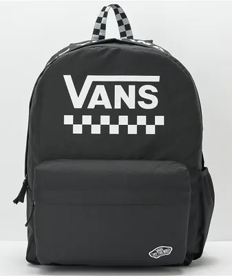 Vans grey and black backpack top