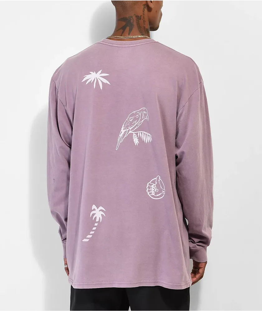 Pink long sleeve vans shirt hotsell