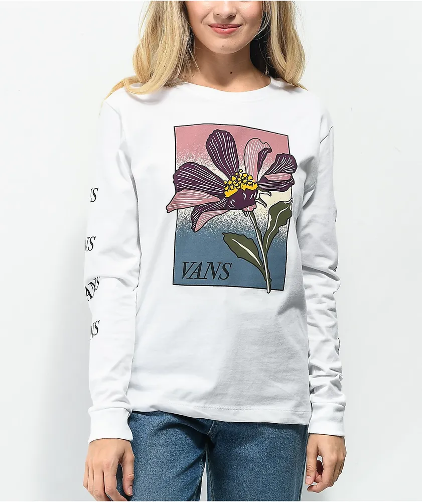 Vans pink long hot sale sleeve