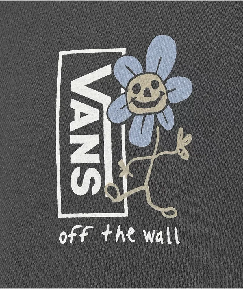 Vans Trippy Grin Floral Dark Grey T Shirt Mall of America