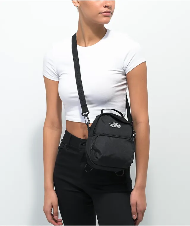 Vans black mini backpack top