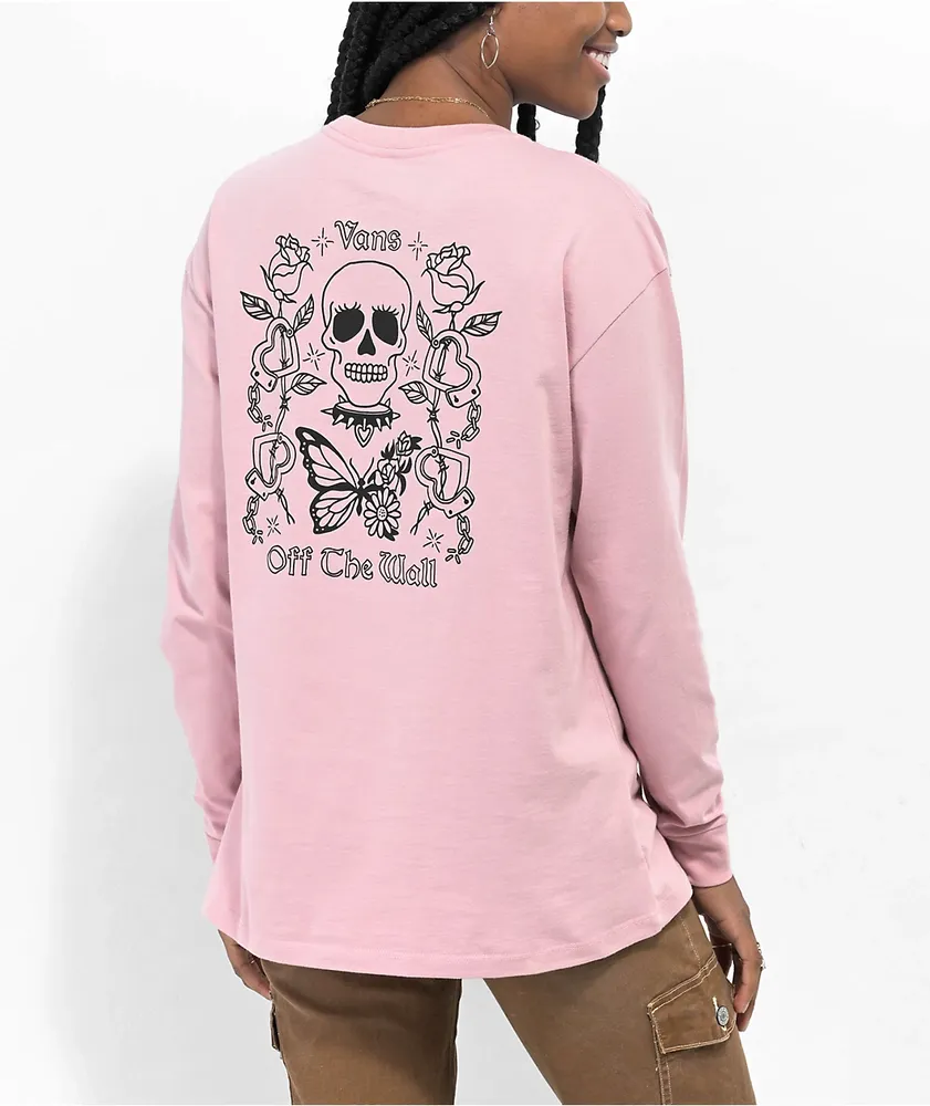 Vans Zattoo Pink Long Sleeve T Shirt CoolSprings Galleria