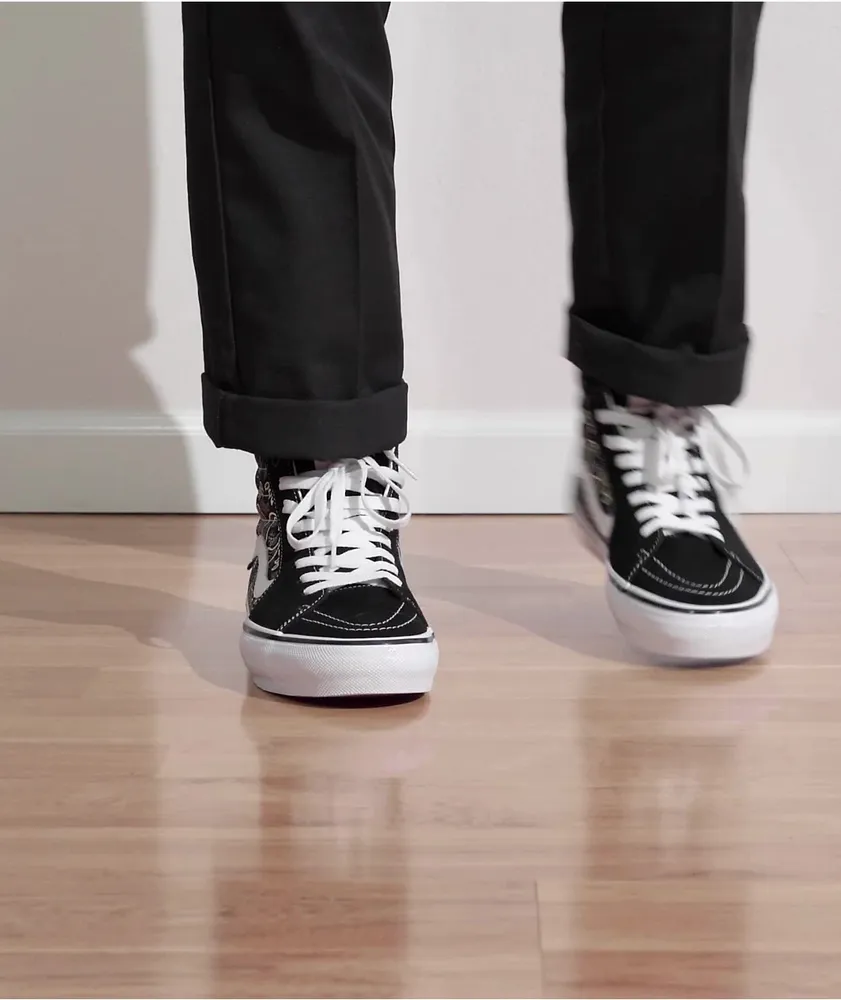 Vans x Baker Skate Sk8 Hi Bandana Black Skate Shoes Mall of America
