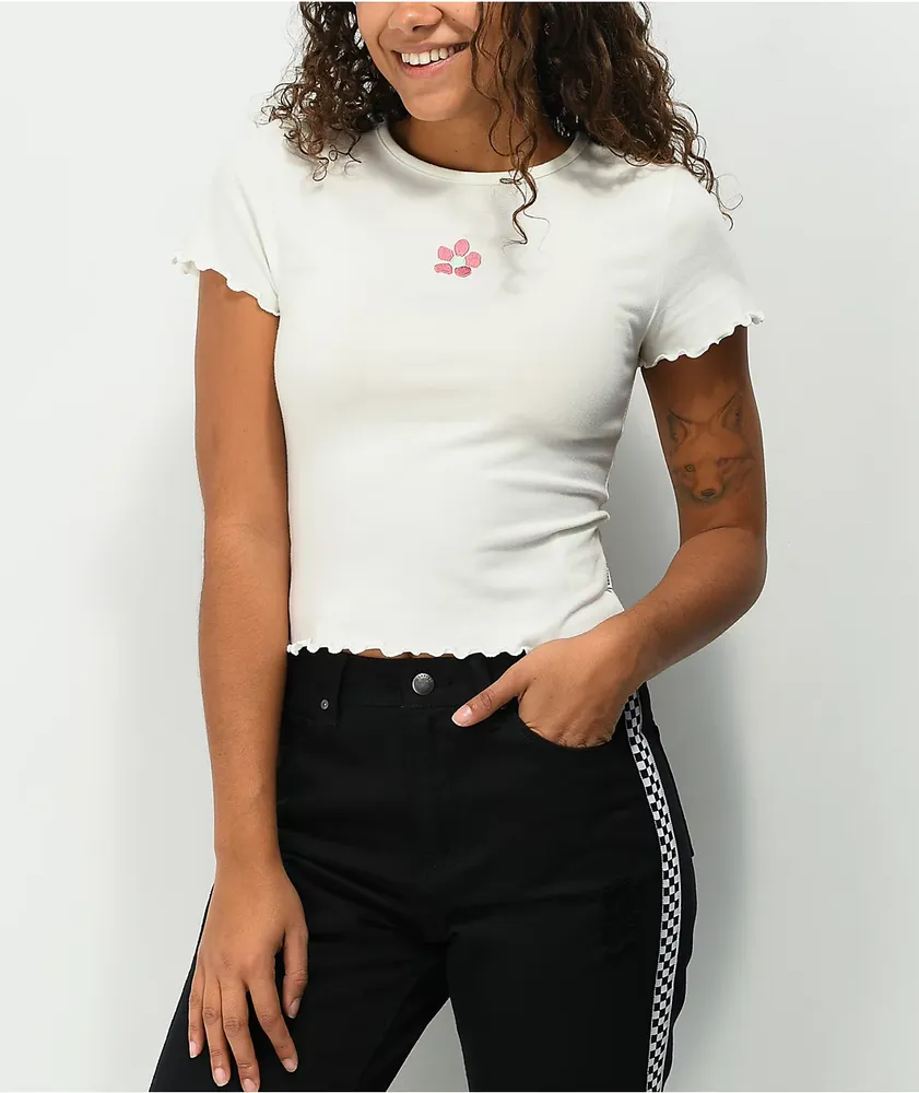 Vans x Brighton Zeuner Flower White Lettuce Edge T Shirt