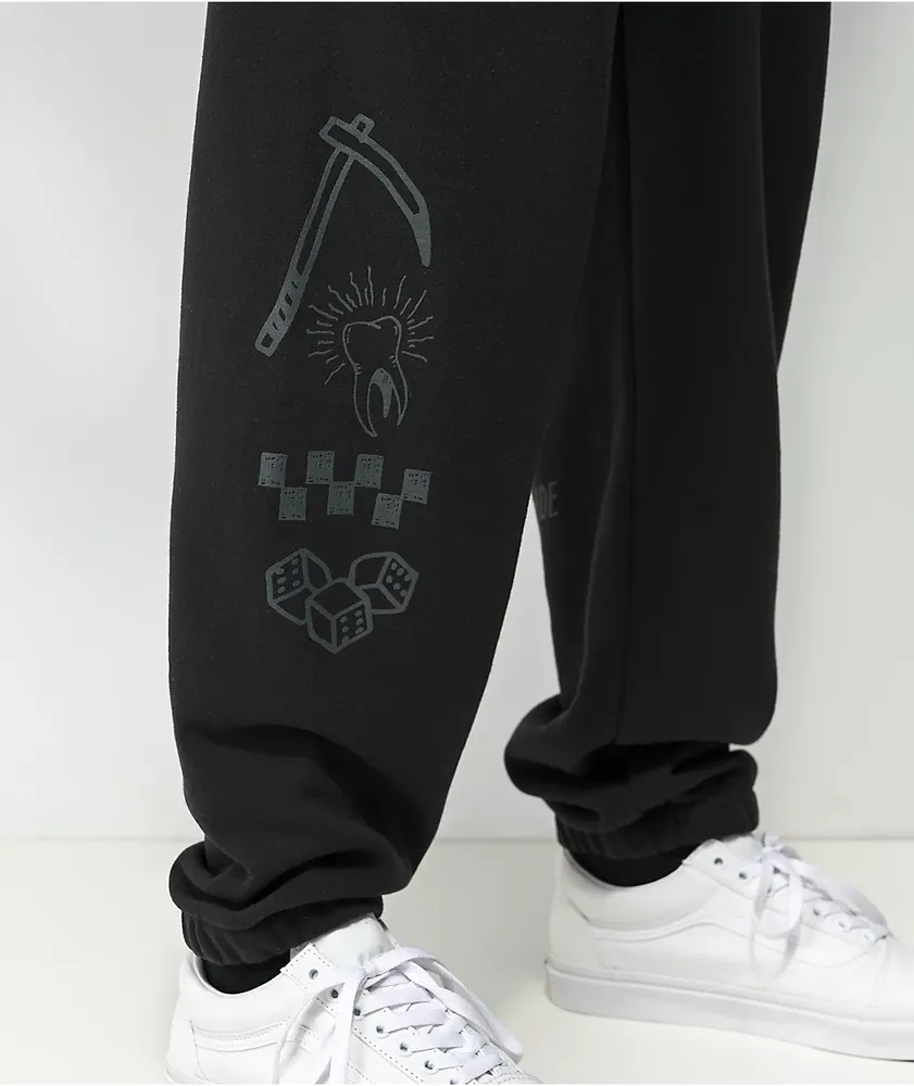 Black vans sweatpants discount
