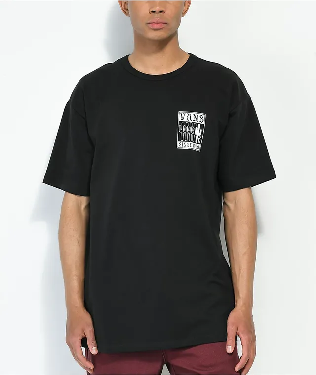 Vans black and top white t shirt