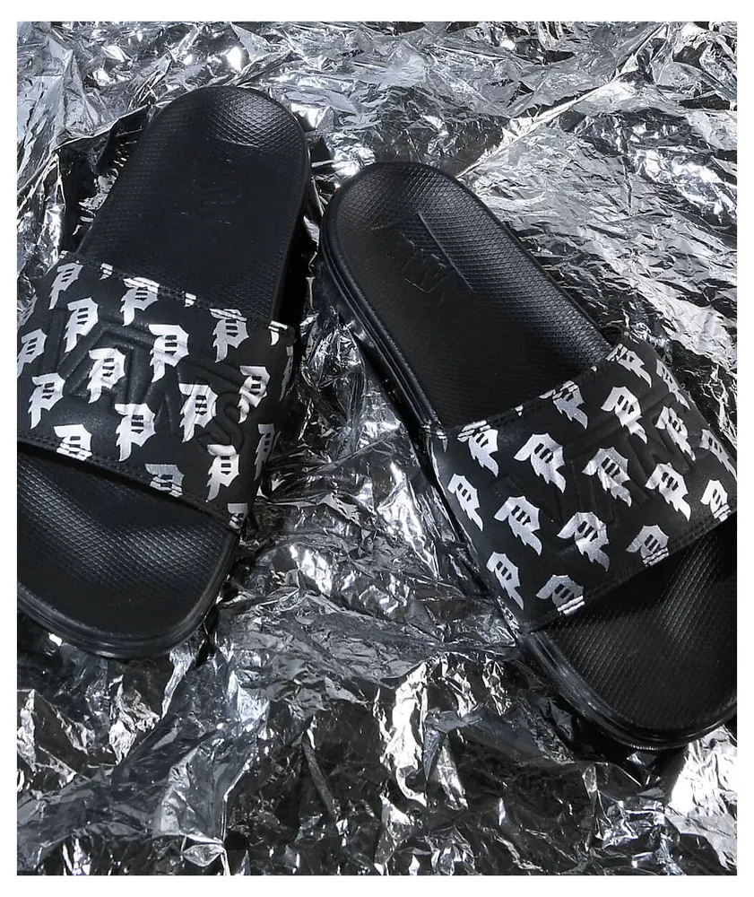 Primitive Vans x Primitive La Costa Black Slides Plaza Las Americas