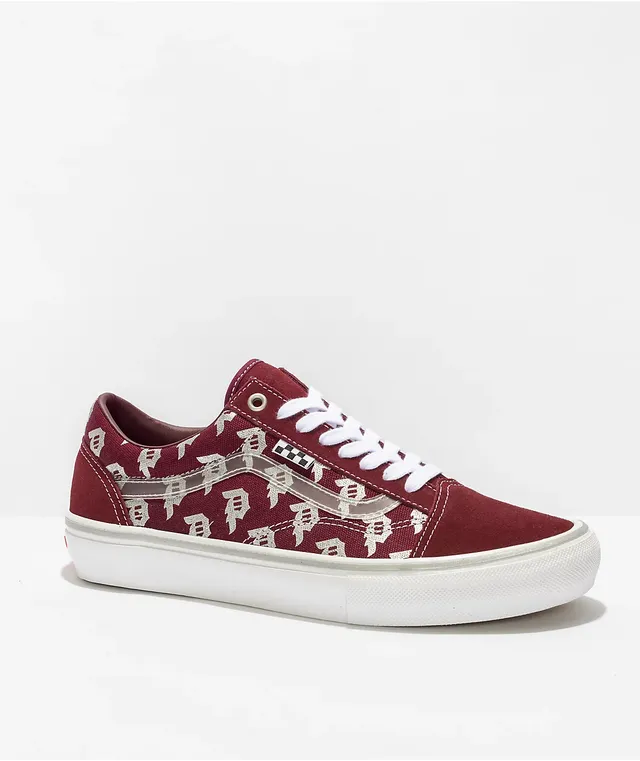 Vans old skool hotsell maroon skate shoes
