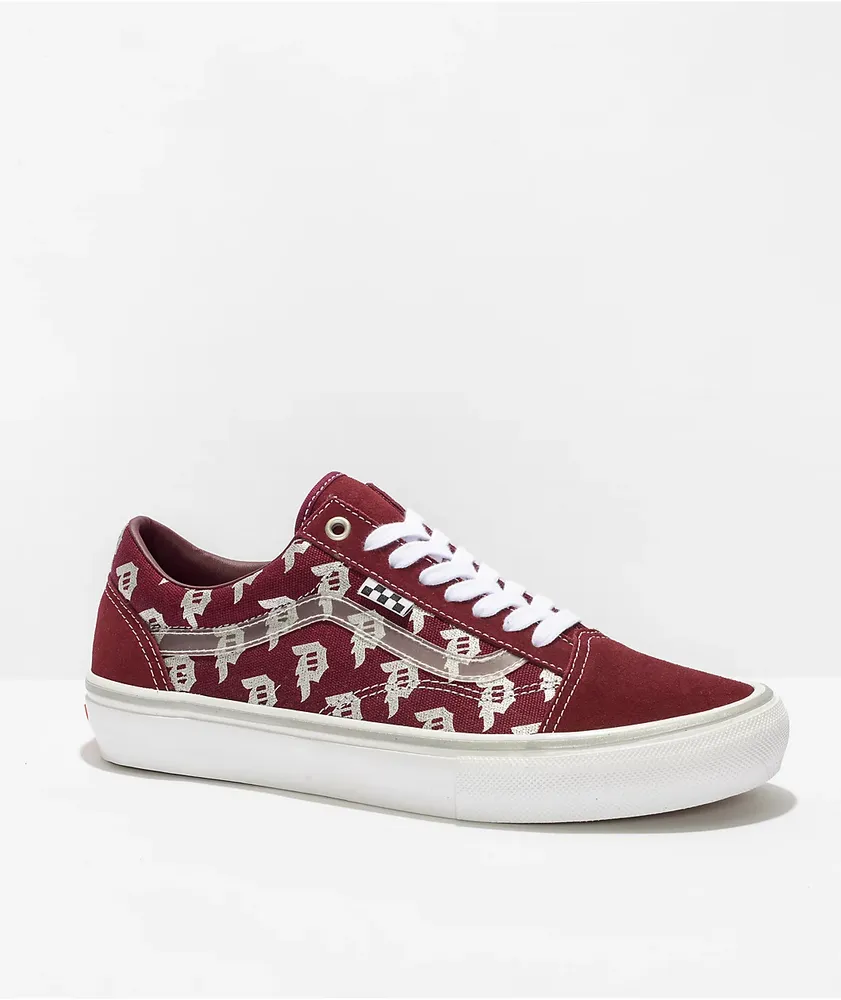 Maroon skate shoes hot sale