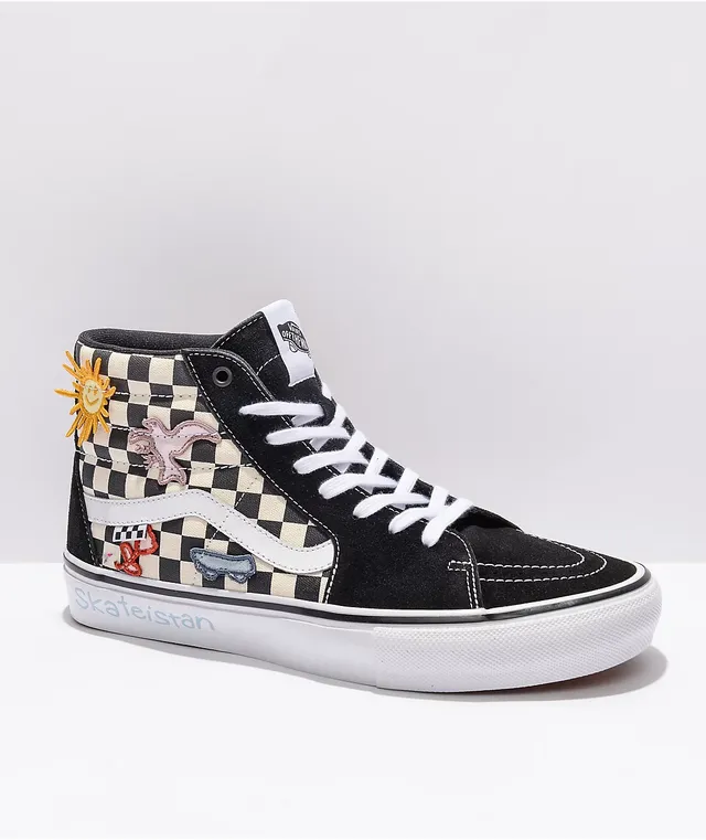 Vans sk8 on sale hi reissue checkerboard