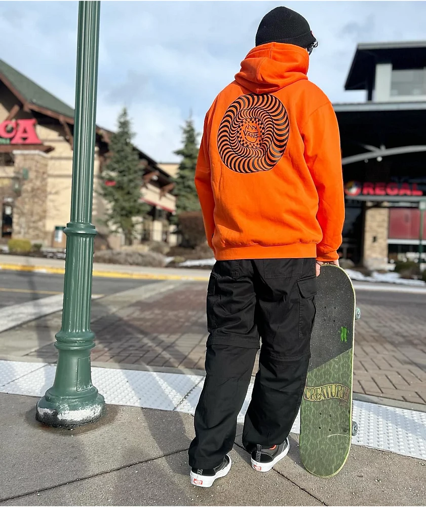 VANS SPITFIRE WHEELS フーディ M オレンジ Vans x Spitfire Orange Hoodie | MainPlace Mall