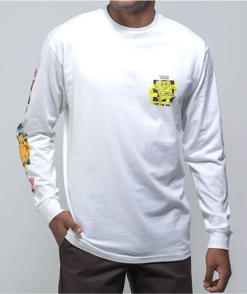 Vans x SpongeBob SquarePants Airbrush White Long Sleeve T Shirt