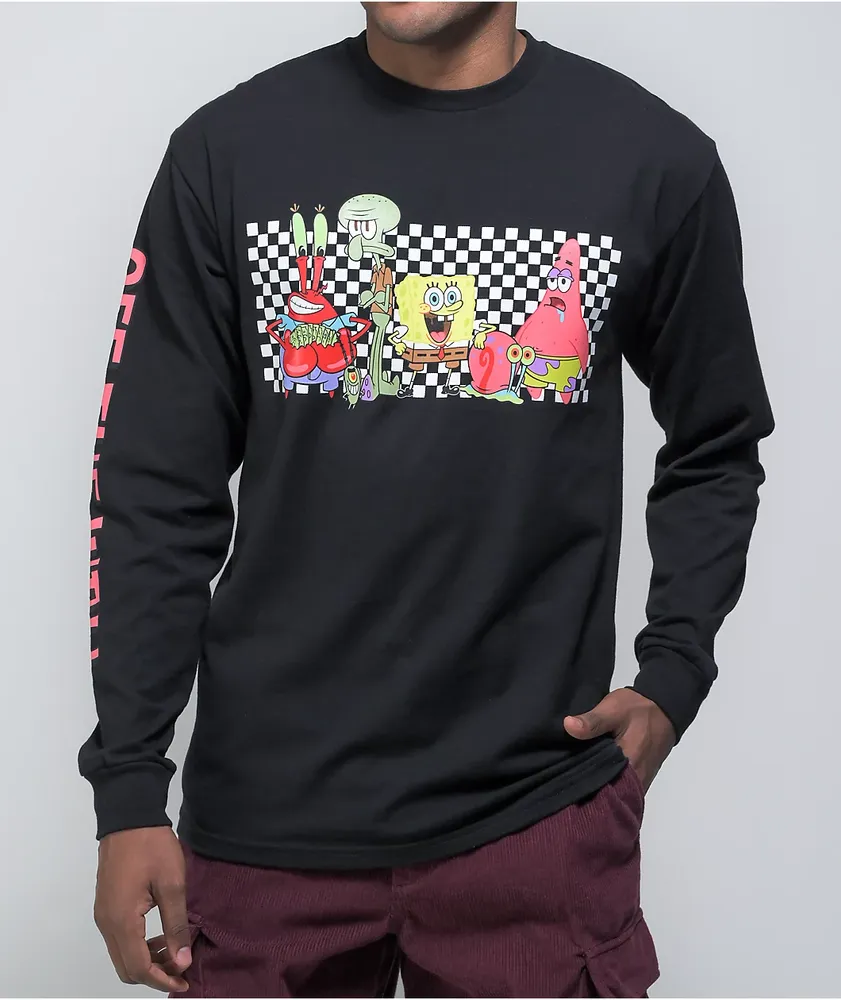 Vans x SpongeBob SquarePants Character Black Long Sleeve T Shirt