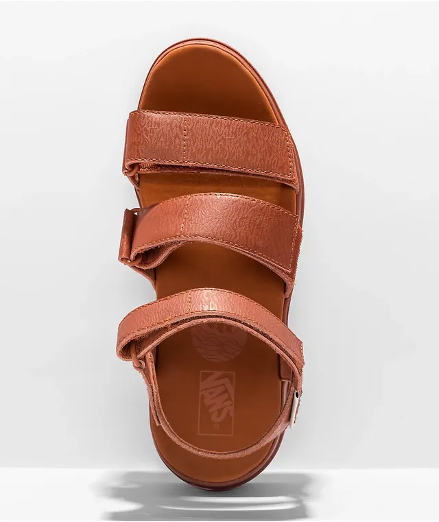 Vans x Textured Waves Colfax Bombay Brown Strap Sandals Hamilton