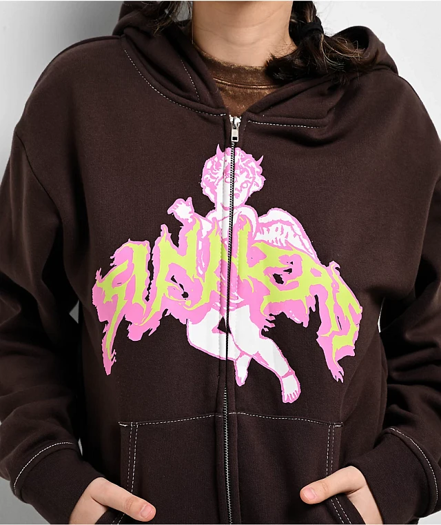 Vitriol Alonso Sinners Brown Zip Hoodie | MainPlace Mall