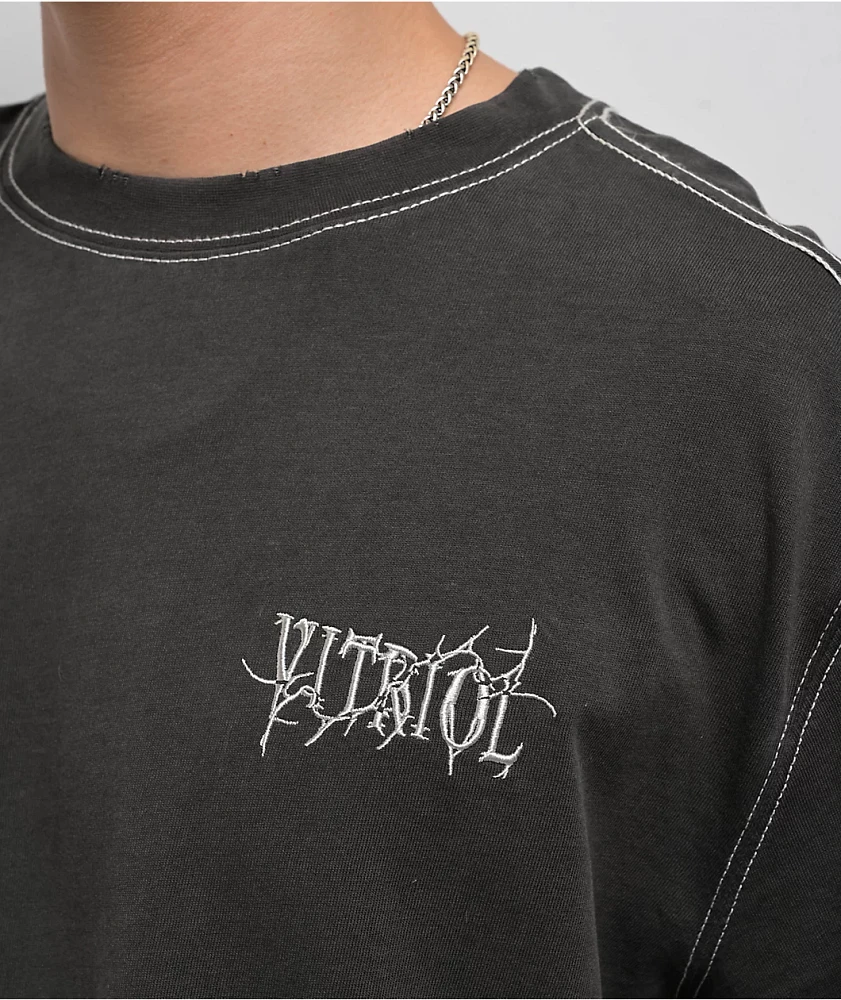 Vitriol Brutal Charcoal 2fer Long Sleeve T-Shirt | Connecticut