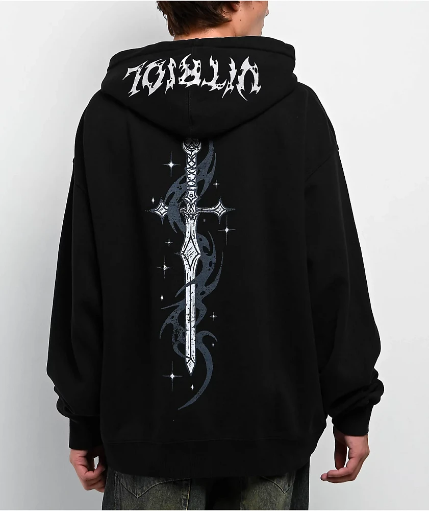 Vitriol Cyber Sword Black Hoodie | MainPlace Mall