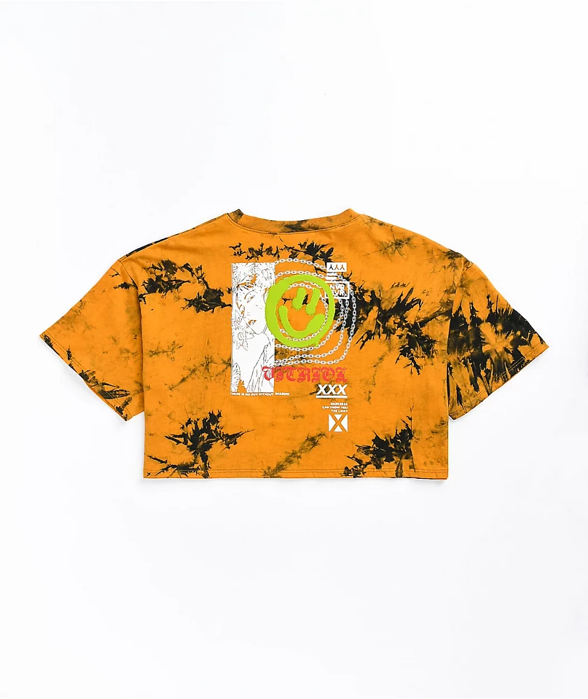 Paradise Neon Tie-Dye Cropped T-Shirt - Unisex, Hand-Dyed, 100% Cotton - View #5