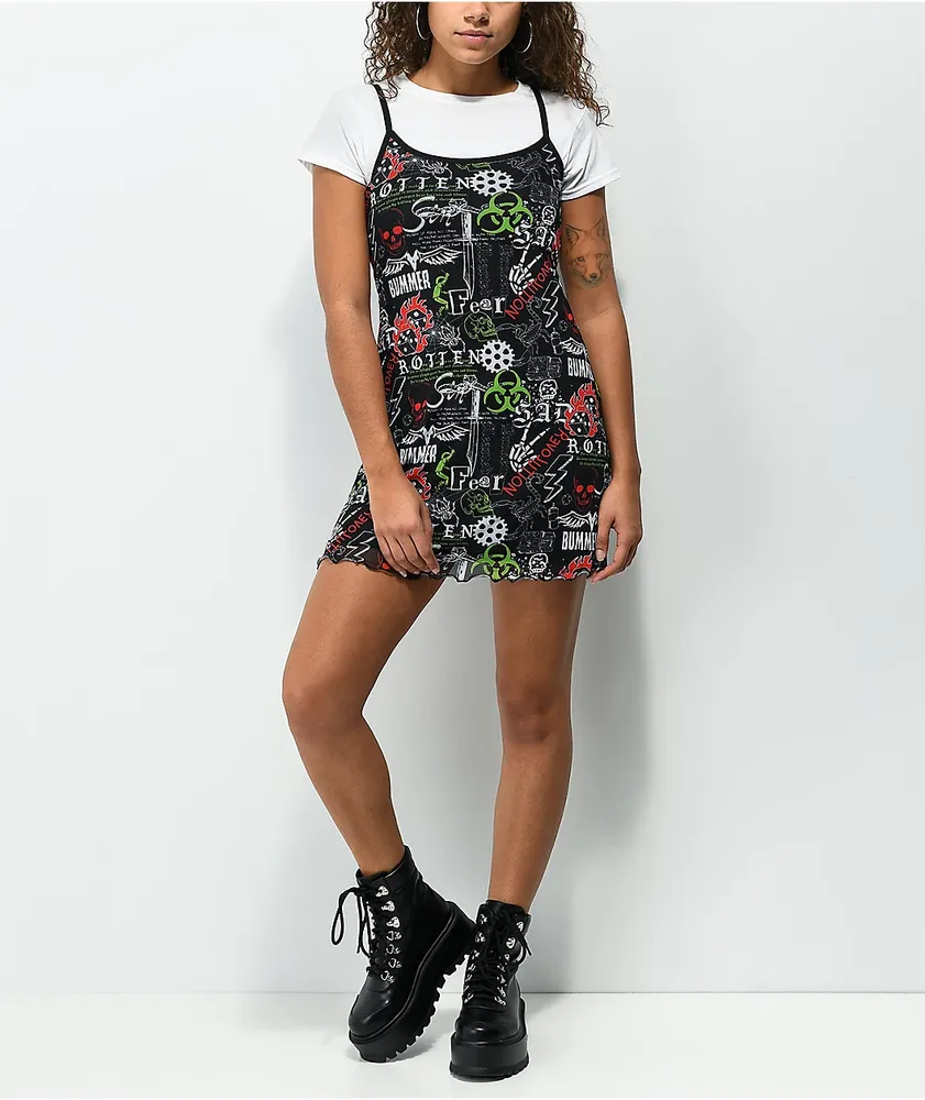 Vitriol Lyra Black Mesh Tank Top Dress Hamilton Place