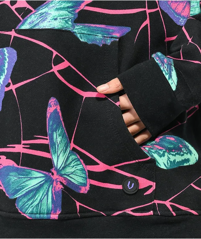 Vitriol jamison butterfly black oversized hoodie cheap