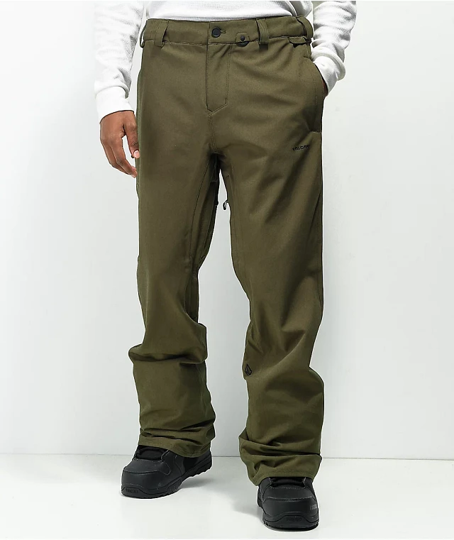 Volcom x Dustbox Black 15K Chino Snowboard Pants at