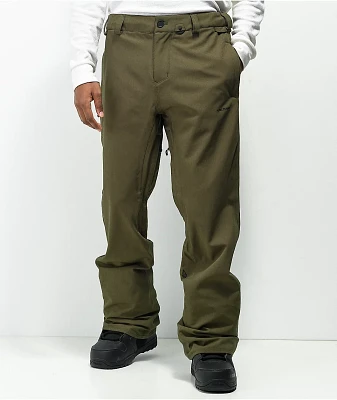 Volcom x Dustbox Black 15K Chino Snowboard Pants | Liberty Center
