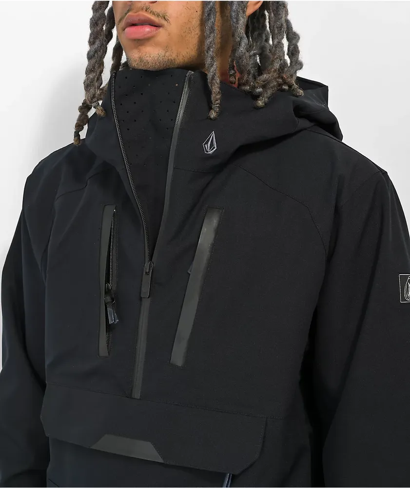 Volcom Brighton Black 15K Anorak Snow Board Jacket 2023 at