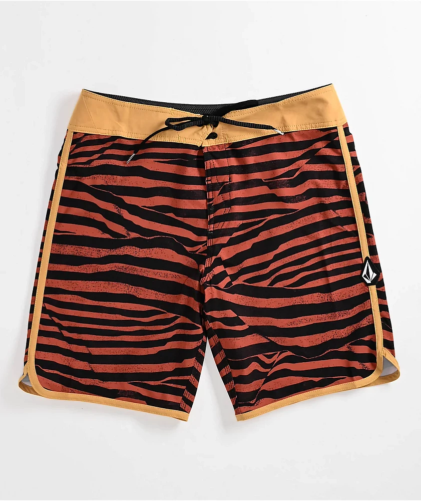 Volcom Funday Scallop Mod-Tech Orange Board Shorts | MainPlace Mall