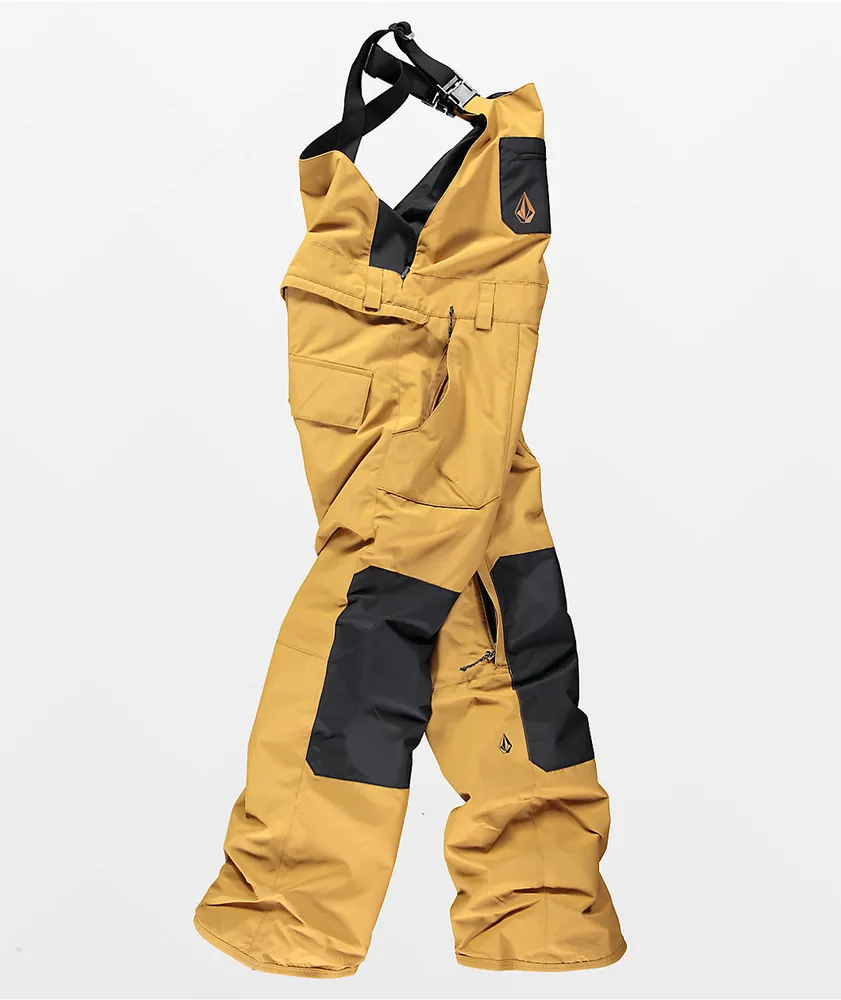 VOLCOMキッズビブパンツXL 150 Volcom Kids Barkley Tan 10K Snowboard Bib Pants | MainPlace Mall