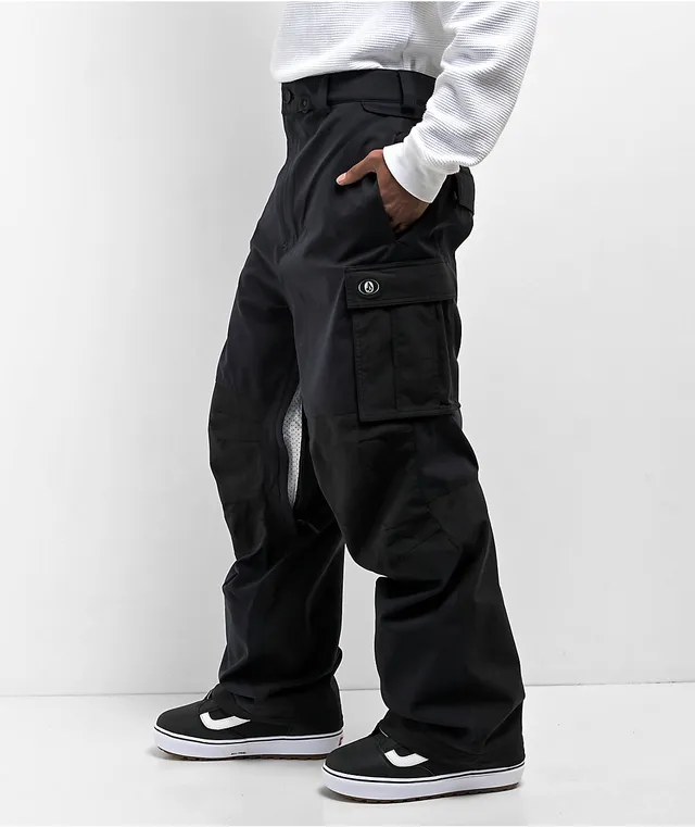 Volcom x Dustbox Black 15K Chino Snowboard Pants | Liberty