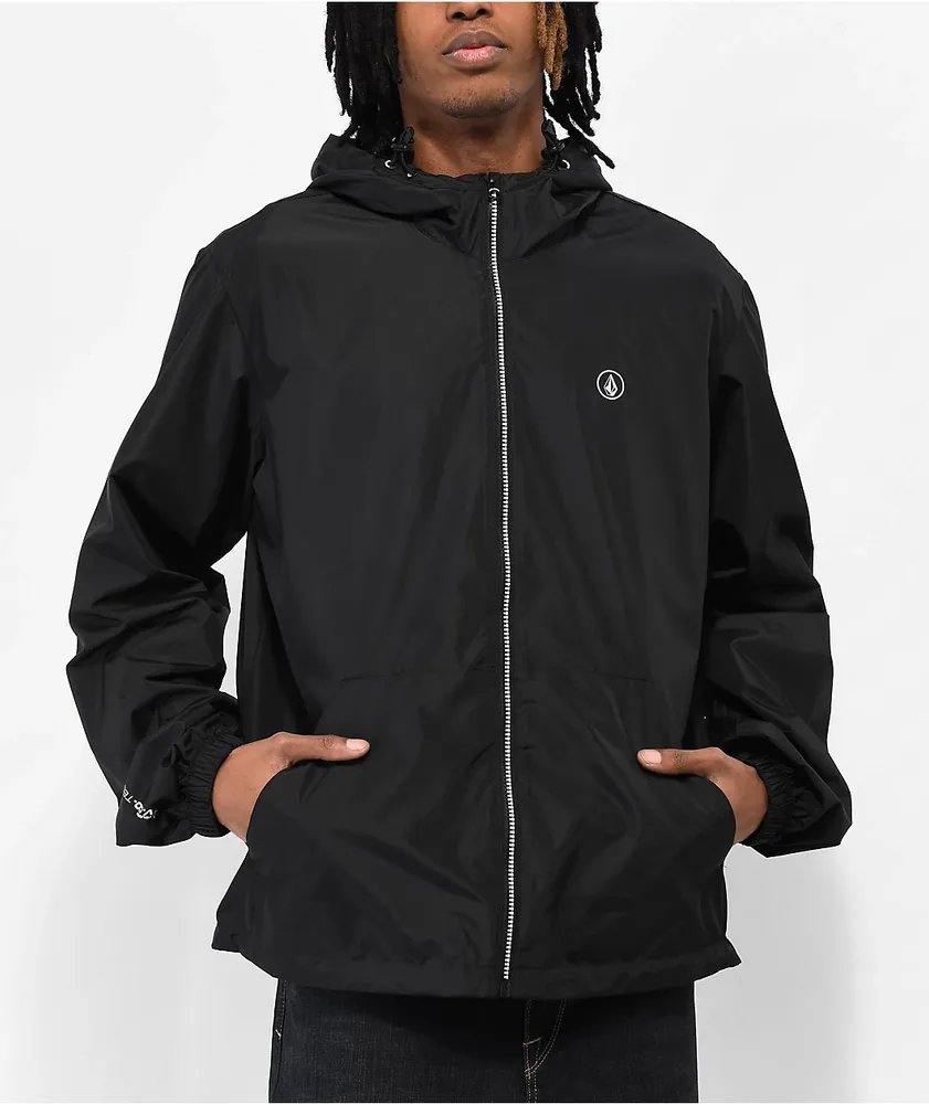 Volcom black on sale windbreaker