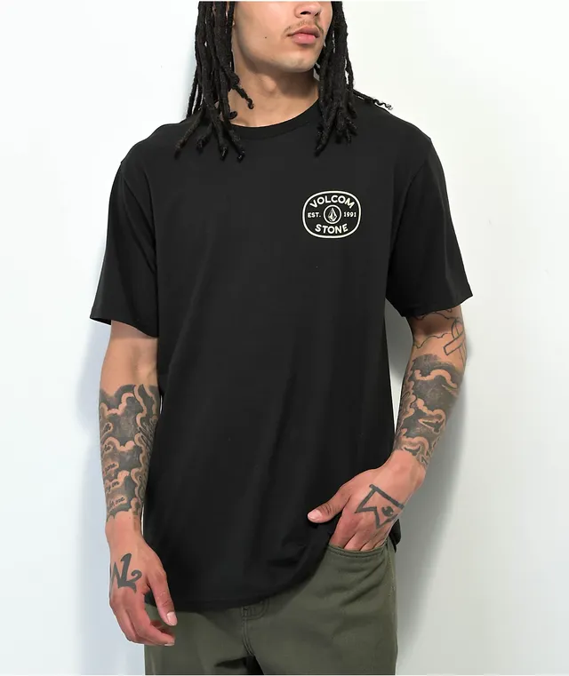 VOLCOM■Pigment Dying Stone Overfit T-shirt■送料込 VTG VOLCOM STONE Cotton Mens T Shirt Top Pullover Chocolate