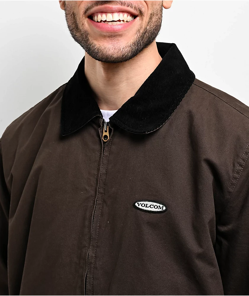 Volcom Voider Lined Brown Work Jacket | Liberty Center