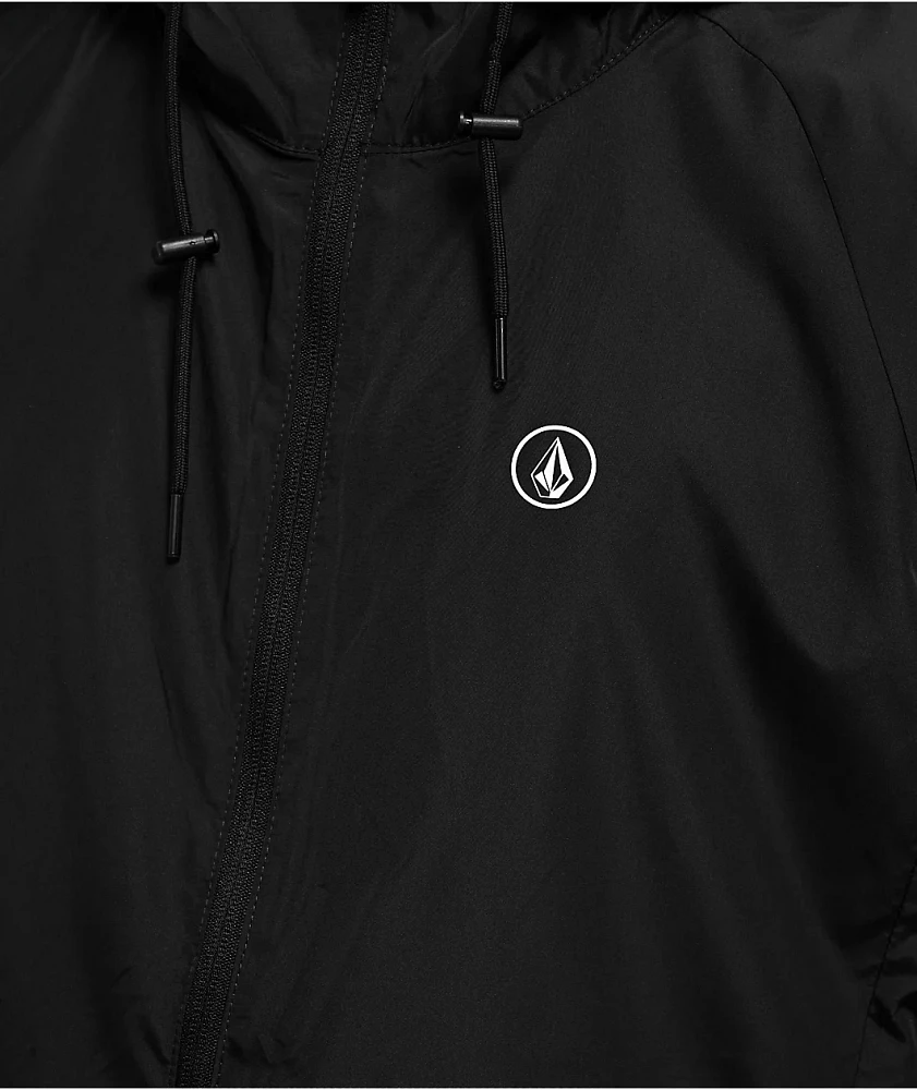 Volcom Wavern Black Windbreaker Jacket | MainPlace Mall