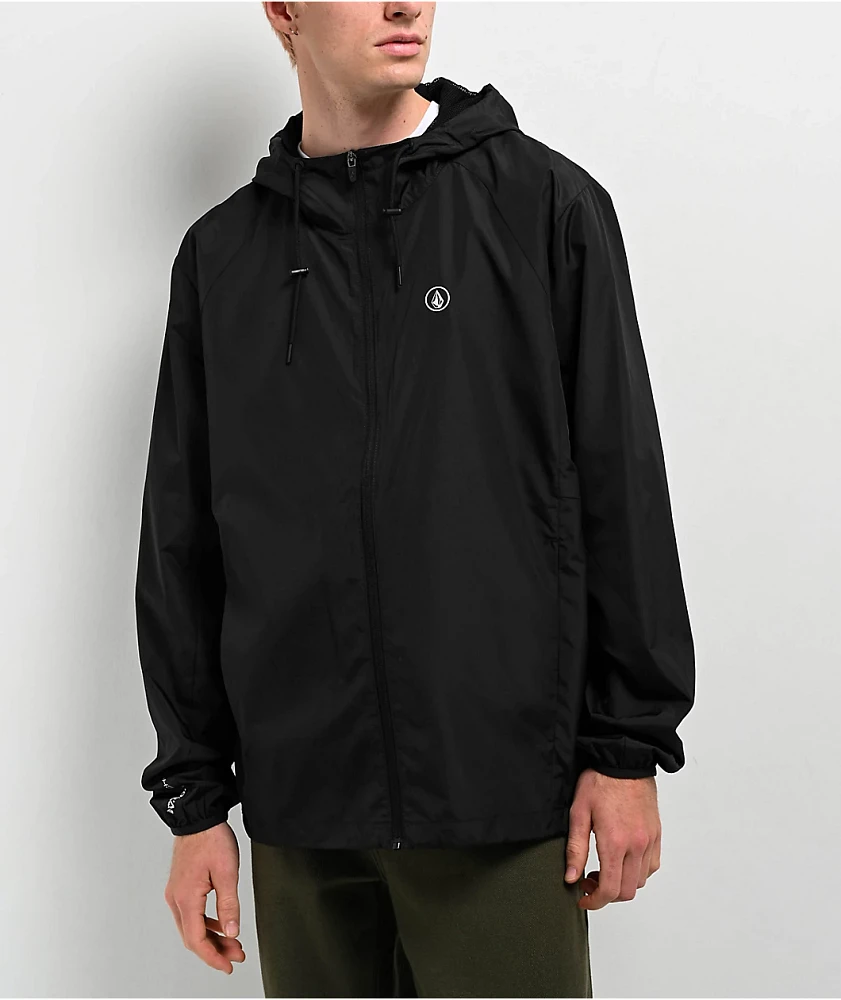 Volcom Wavern Black Windbreaker Jacket | Liberty Center