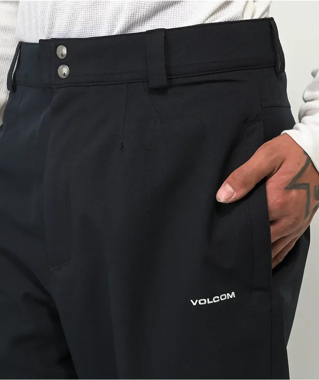 Volcom x Dustbox Black 15K Chino Snowboard Pants | Liberty