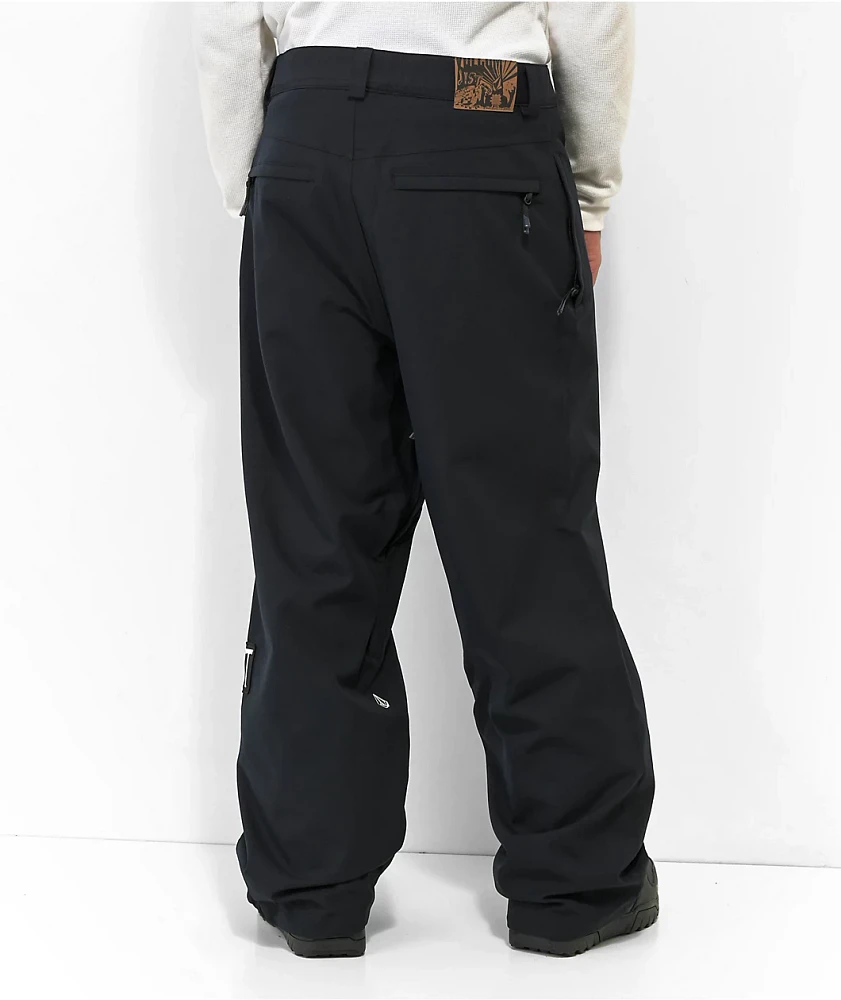 Volcom x Dustbox Black 15K Chino Snowboard Pants | Liberty