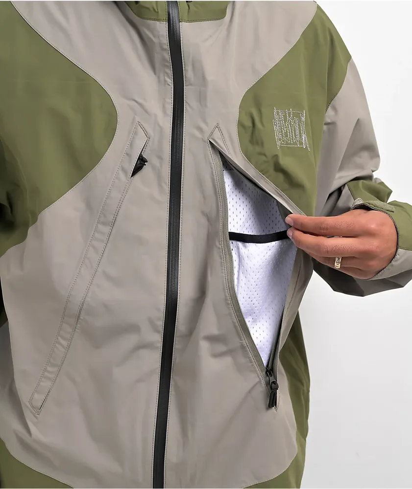 スノーボード Volcom Feel too good Gore-Tex Jacket Volcom x Dustbox Feel Too Good Gore-Tex Green Windbreaker
