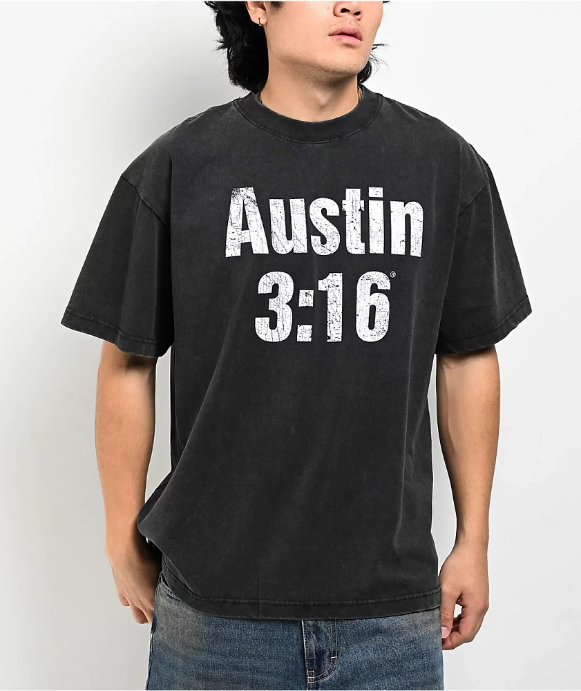 WWE Austin 316 Washed Black T-Shirt at CoolSprings Galleria in