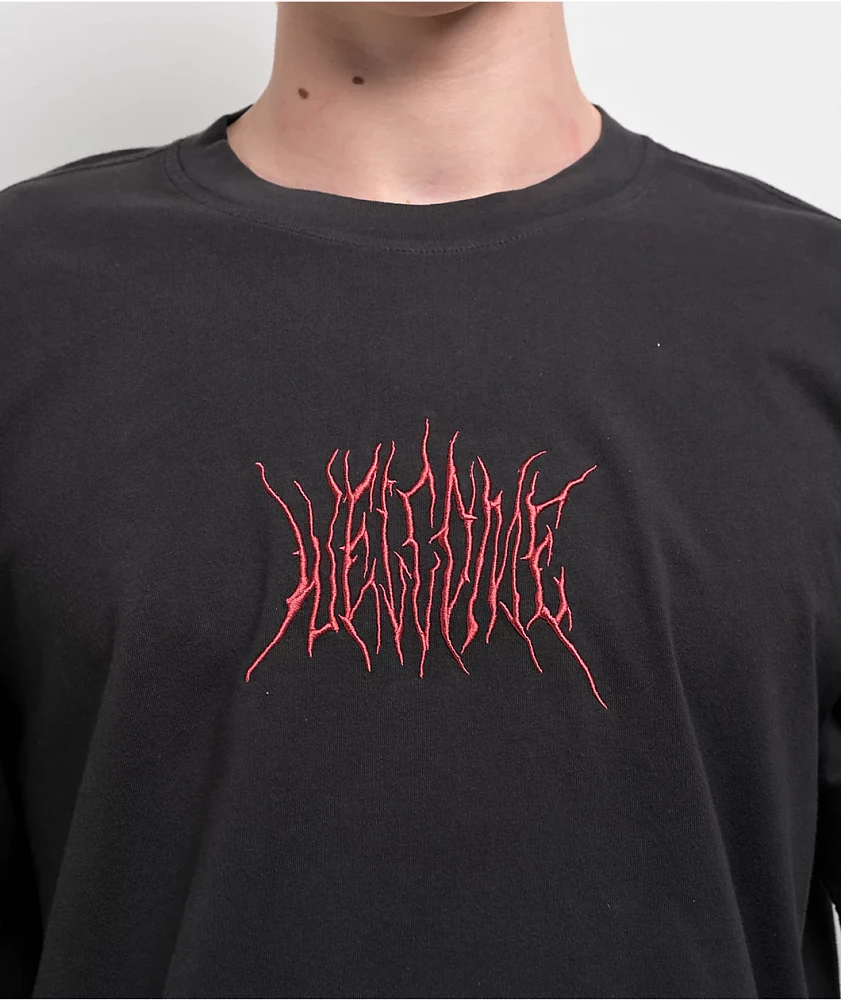 Welcome Castle Layered Knit Black 2fer Long Sleeve T-Shirt | Arden