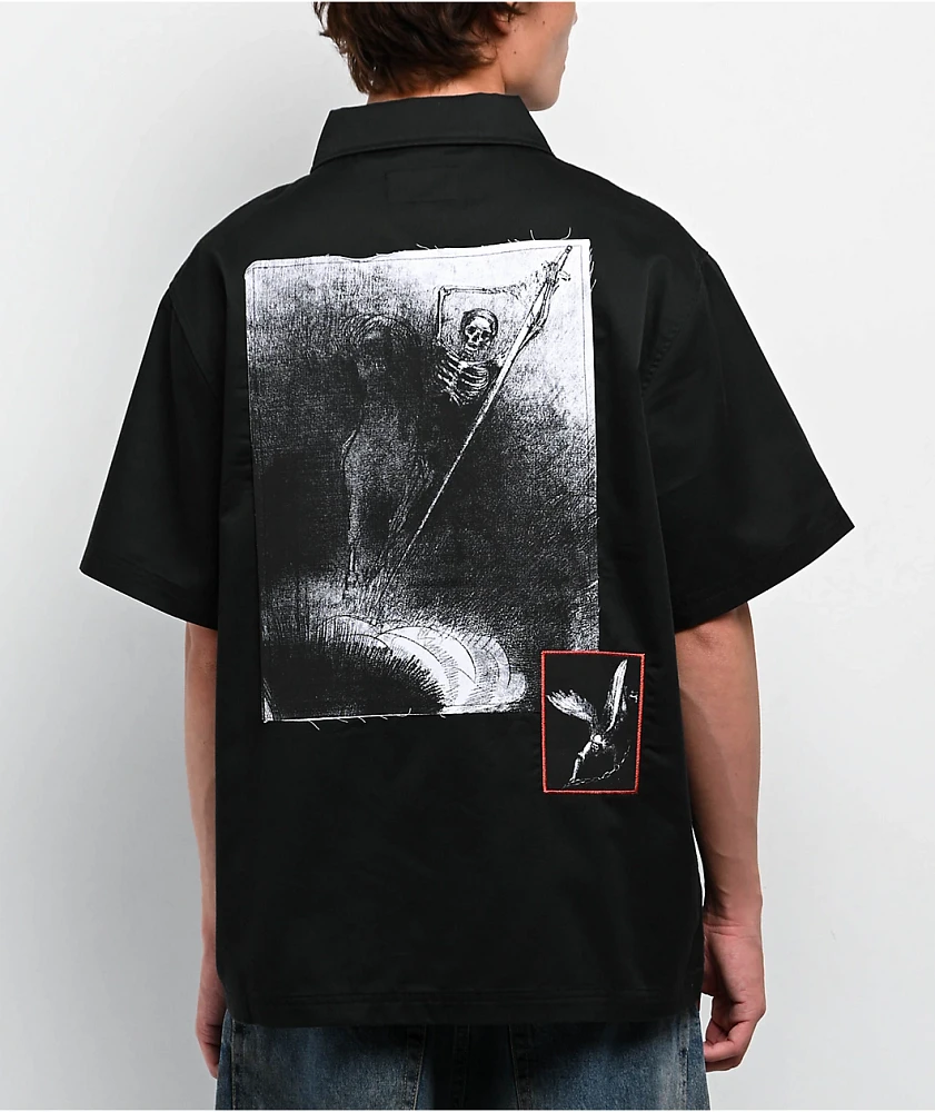 Welcome Dark Age Black Zip Work Shirt | MainPlace Mall