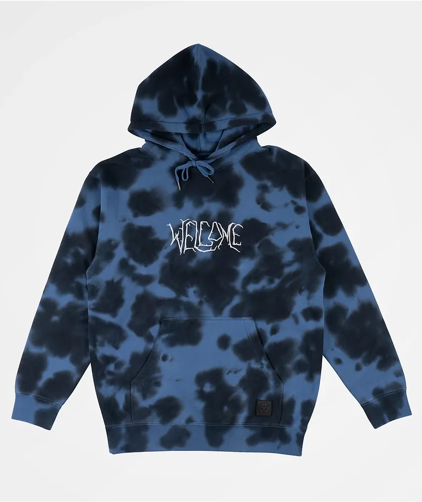 Welcome Inkblot Blue Tie Dye Hoodie CoolSprings Galleria