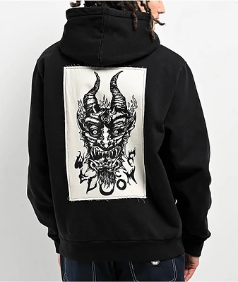 Welcome Nephilim Black Pigment-Dyed Zip Hoodie at Hamilton Place